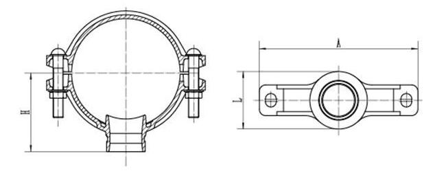 Grooved Mechanical Tee dimension drawing