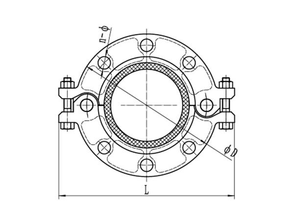 PN16 Grooved Pipe Flange dimension drawing